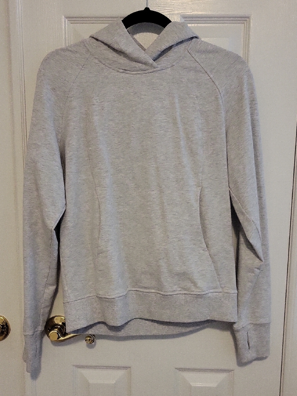 LULULEMON LIGHT WEIGHT Light Gray Hooded Pullover Sweatshirt